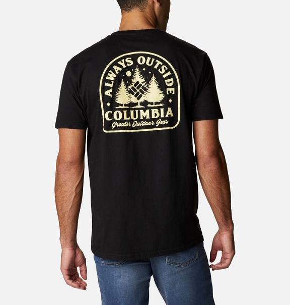 Columbia Backpacking T-Shirt Black For Men's NZ84053 New Zealand
